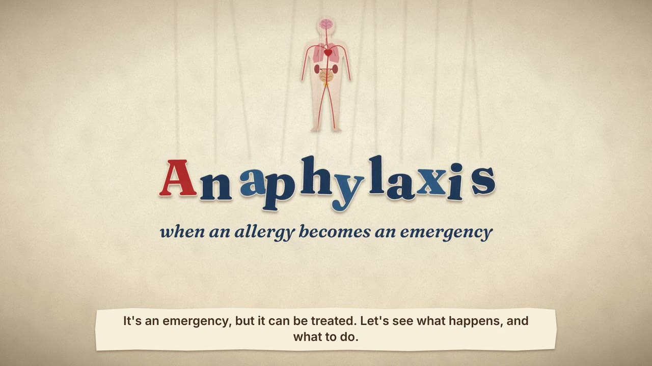 Still from the animated video Anaphylaxis