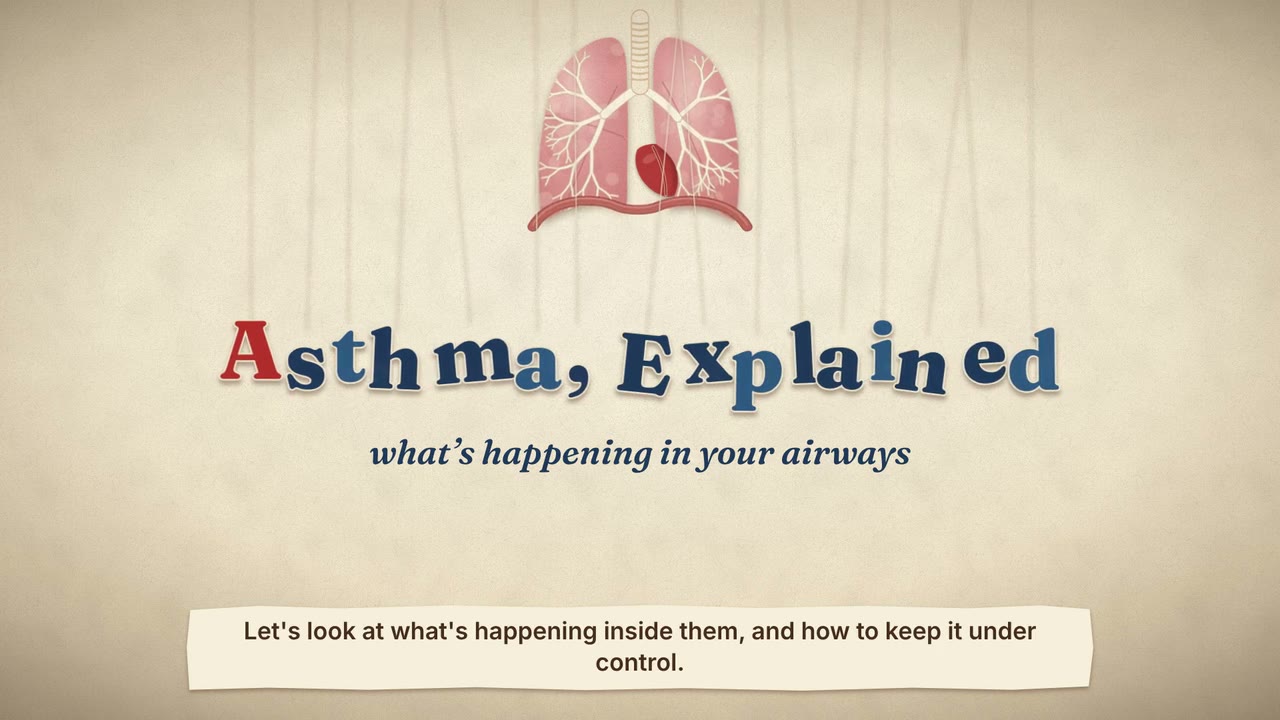 Still from the animated video Asthma, Explained