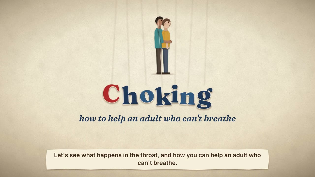 Still from the animated video Choking