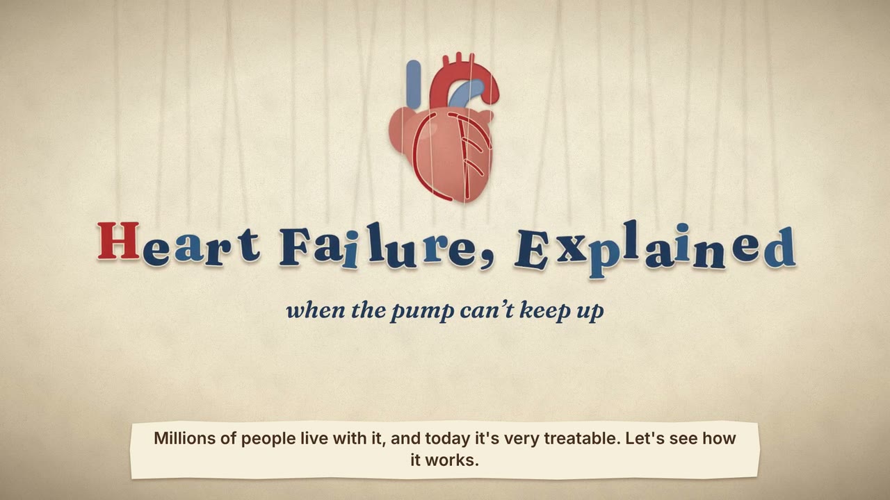 Still from the animated video Heart Failure, Explained