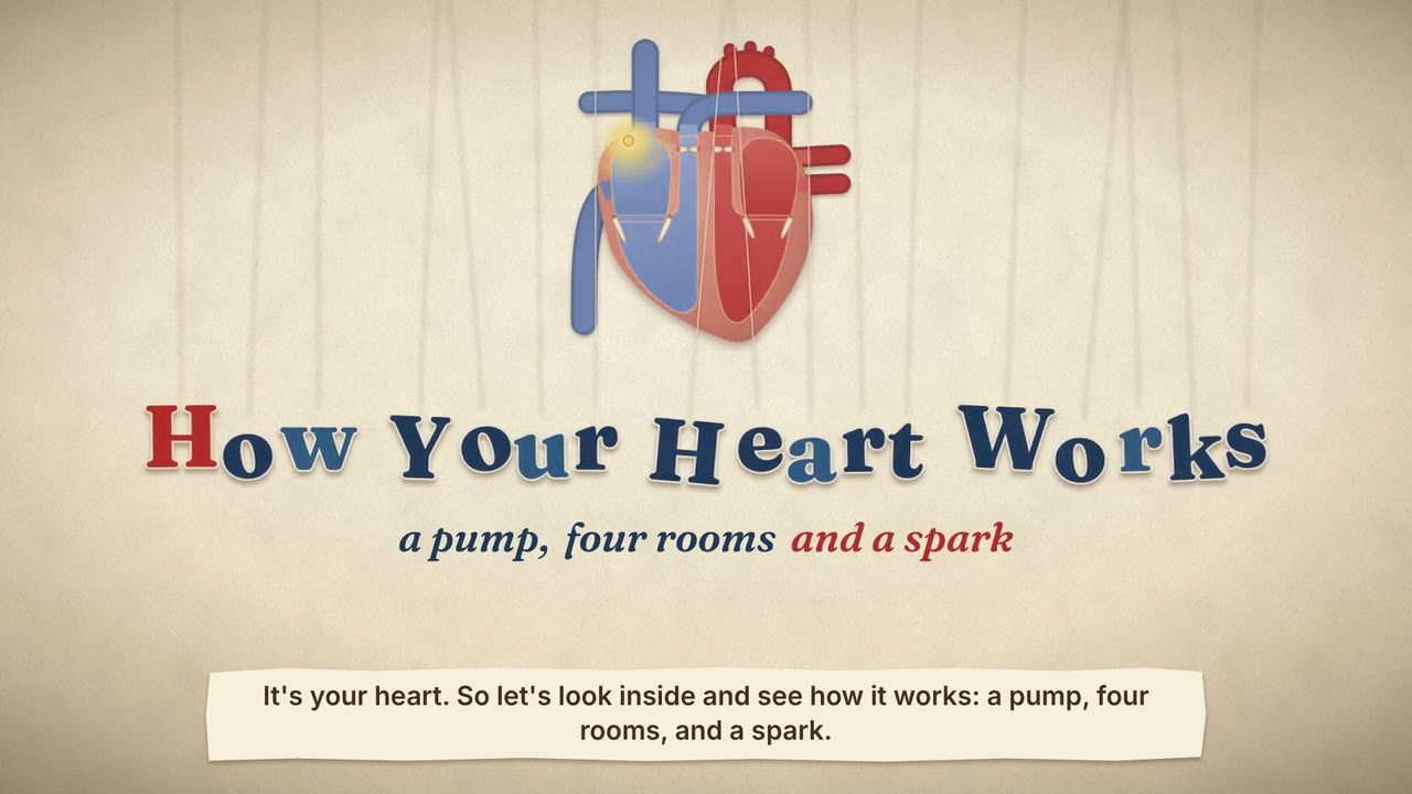 Still from the animated video How Your Heart Works
