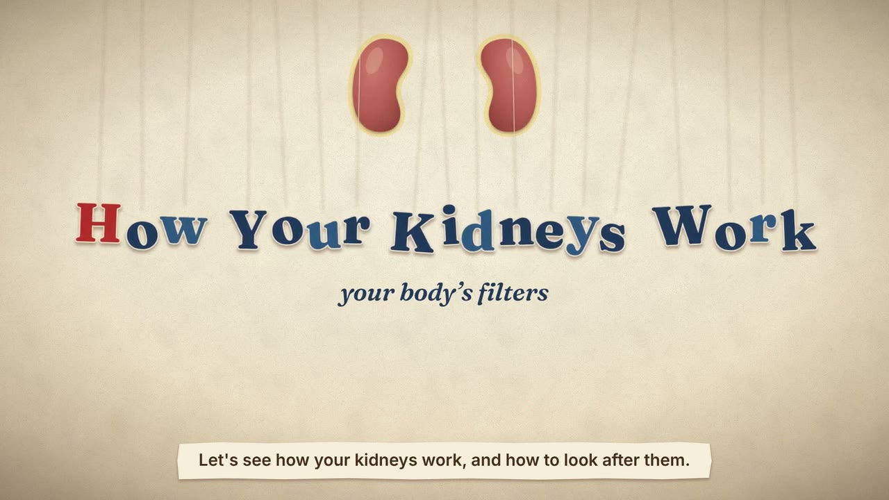 Still from the animated video How Your Kidneys Work