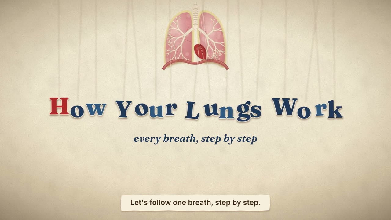 Still from the animated video How Your Lungs Work