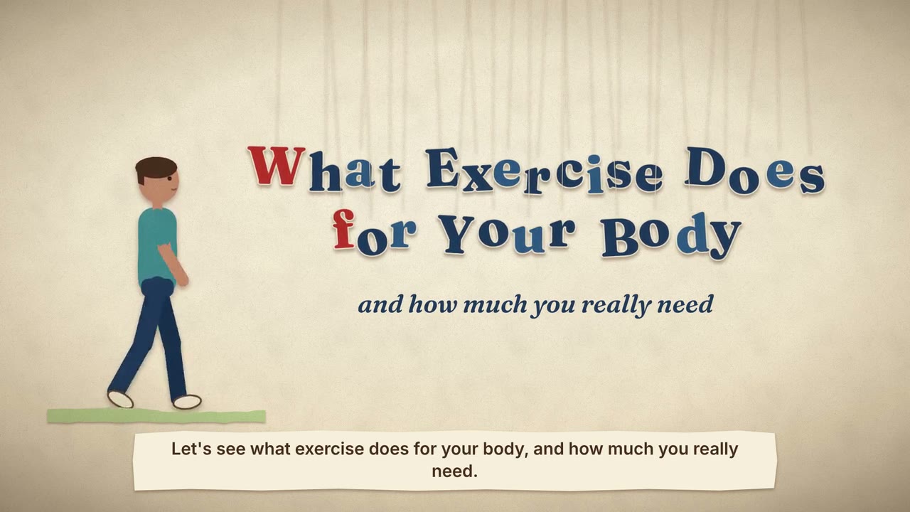 Still from the animated video What Exercise Does for Your Body